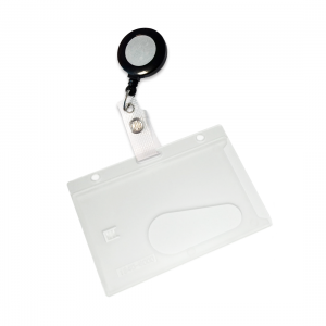 Transparant hard plastic Badge Holder with Badge Jojo (100 pcs)